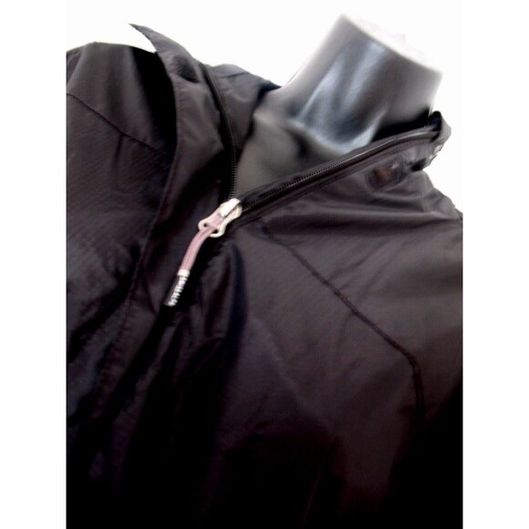 Swiss Alps Women’s Size L Waterproof Rain Jacket Wind Breaker Black Ck Measures - Picture 10 of 12